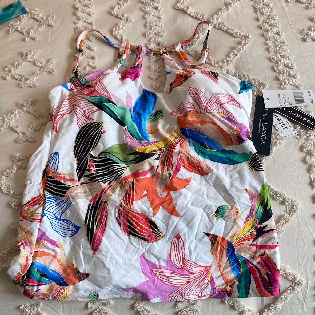 La Blanca Women's Colorful Floral Two Piece Swimsuit Is Gorgeous.